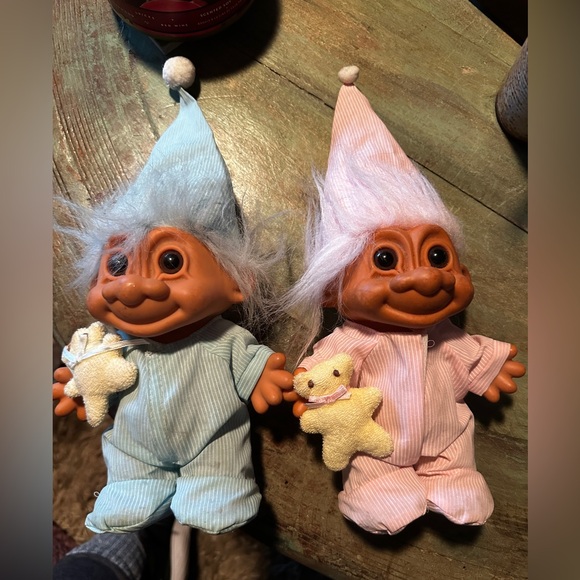 Vintage 12 inch Troll Doll Set - Picture 1 of 7